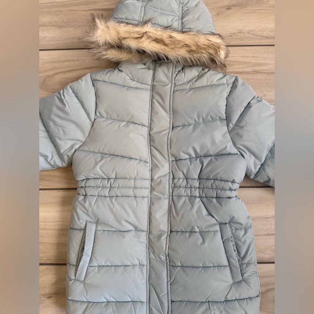 The Children’s Place Heavyweight Faux Fur Lined Puffer Jacket Blue Medium NWT - Picture 6 of 12